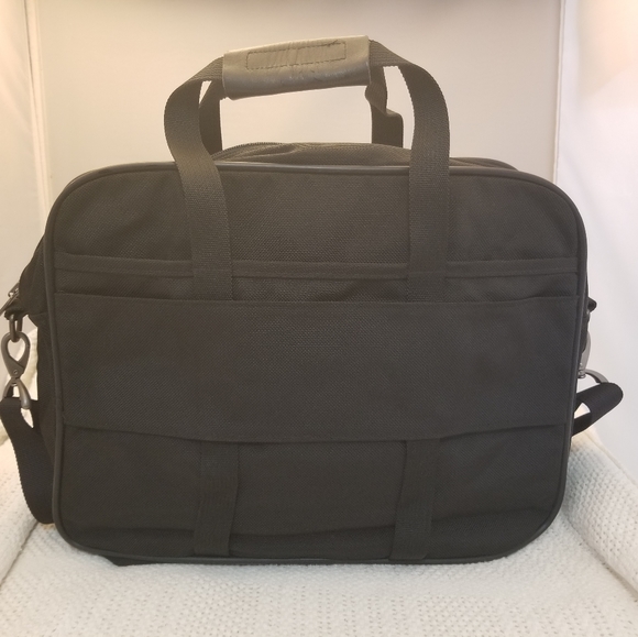 HARTMANN VINTAGE NYLON BRIEFCASE BAG BLACK MESSENGER - Picture 5 of 10